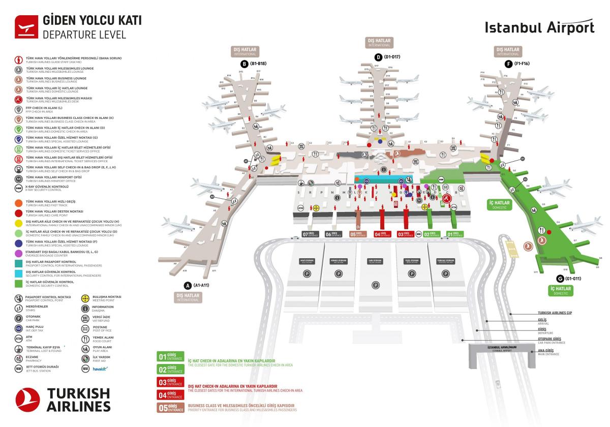 Istanbul Airport Terminal Karta - Istanbul Terminal Karta (Turkiet)